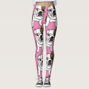 BULLDOG MOPS DOG YOGA PANTS LEGGINGS