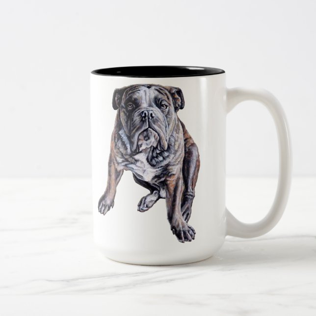 Bulldog Mug Coffee Cup Cool Anglais Bulldog Tasses (Droit)