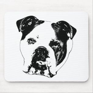 Bulldog Nah-up Holiday Tasse Mousepad