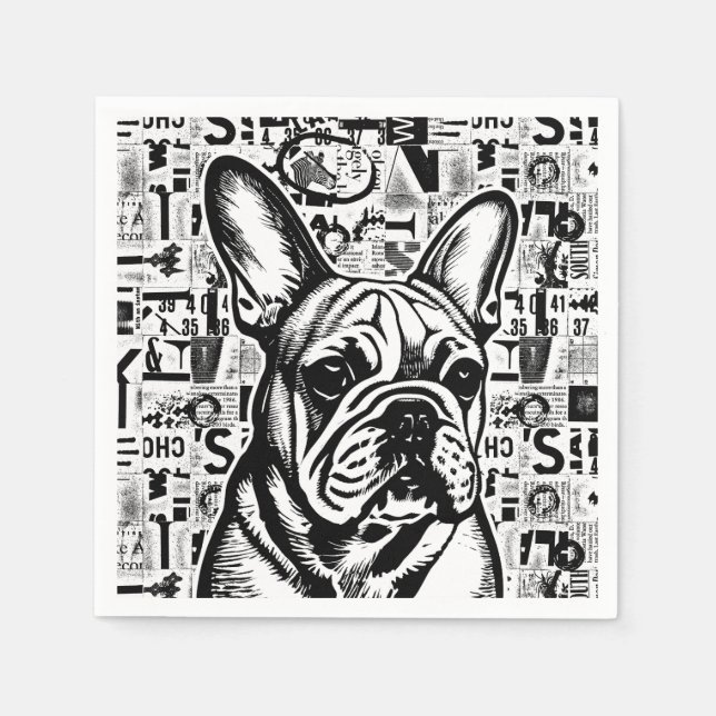 Bulldog Napkins Serviette (Vorderseite)