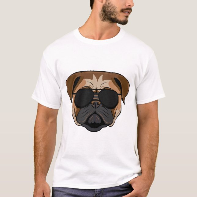 Bulldog-Nerd T-Shirt (Vorderseite)