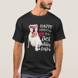Bulldog Niedliche amerikanische Flagge Der beste C T-Shirt