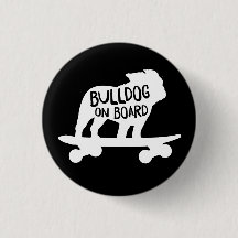 Bulldog on Board Skateboarding Dog Silhouette