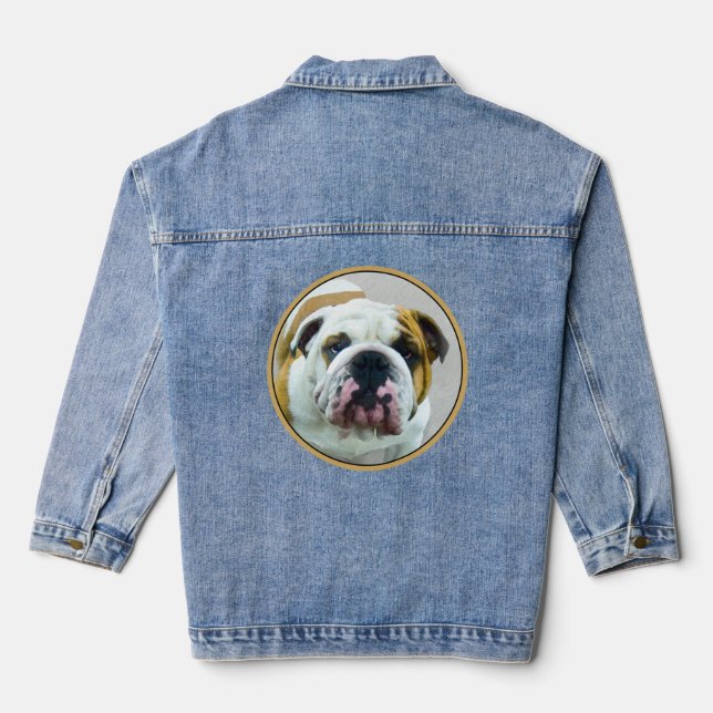 Bulldog Painting - Joli art original chien (Verso)
