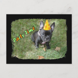 Bulldog-Party Einladung Postkarte