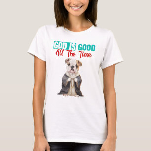 Bulldog Pastor Gott ist gut T-Shirt
