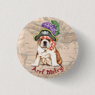 Bulldog Pirate Button