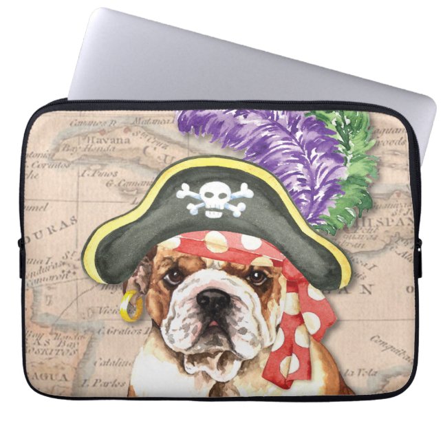 Bulldog Pirate Laptopschutzhülle (Vorderseite)