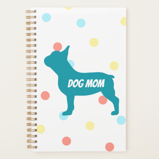 Bulldog Polka Dot Planner Planer (Vorderseite)