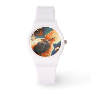 Bulldog-Portrait Armbanduhr