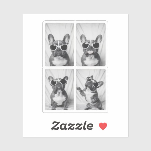 Bulldog-Portrait Aufkleber (Blatt)