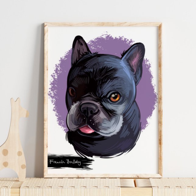 Bulldog-Portrait | Pet Portrait Poster (Von Creator hochgeladen)
