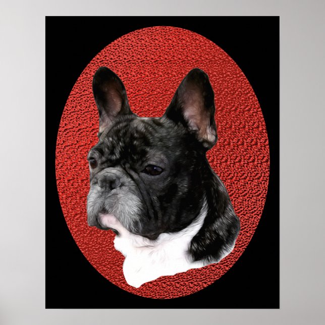 Bulldog-Portrait Poster (Vorne)