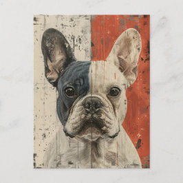 Bulldog-Porträt - Vintage Kunstwerke Postkarte