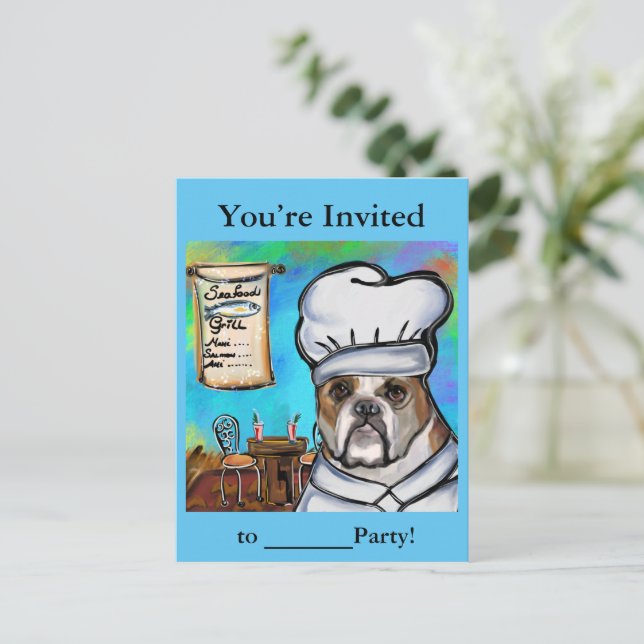 Bulldog Postkarte (Stehend Vorderseite)