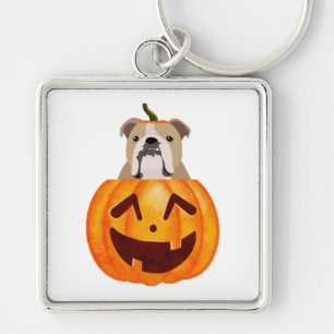 Bulldog Pumpkin Schlüsselanhänger