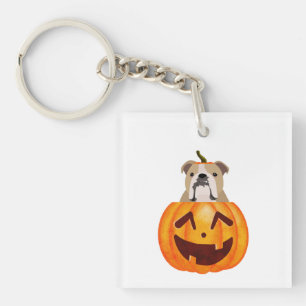 Bulldog Pumpkin Schlüsselanhänger