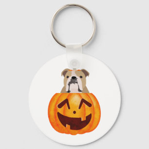 Bulldog Pumpkin Schlüsselanhänger