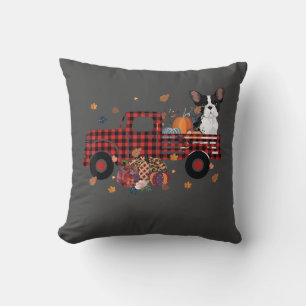 Bulldog Pumpkin Truck Erntedank Halloween Kissen