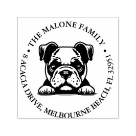 Bulldog Puppy Personalisiertes Thema Permastempel