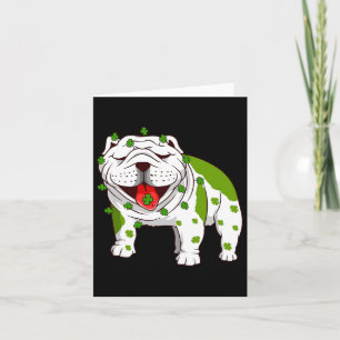 Bulldog-Pyjama Shamrock St. Patrick's Day  Karte