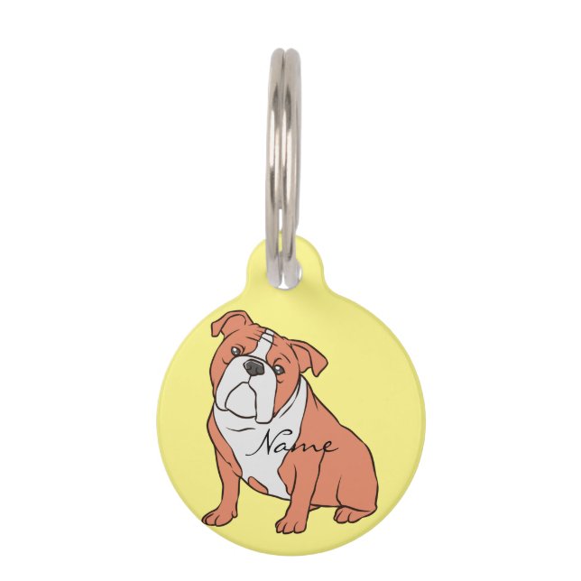 Bulldog-Rasse Thunder_Cove Haustiermarke (Vorderseite)