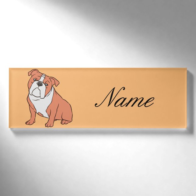 Bulldog-Rasse Thunder_Cove Namenschild (Vorderseite)