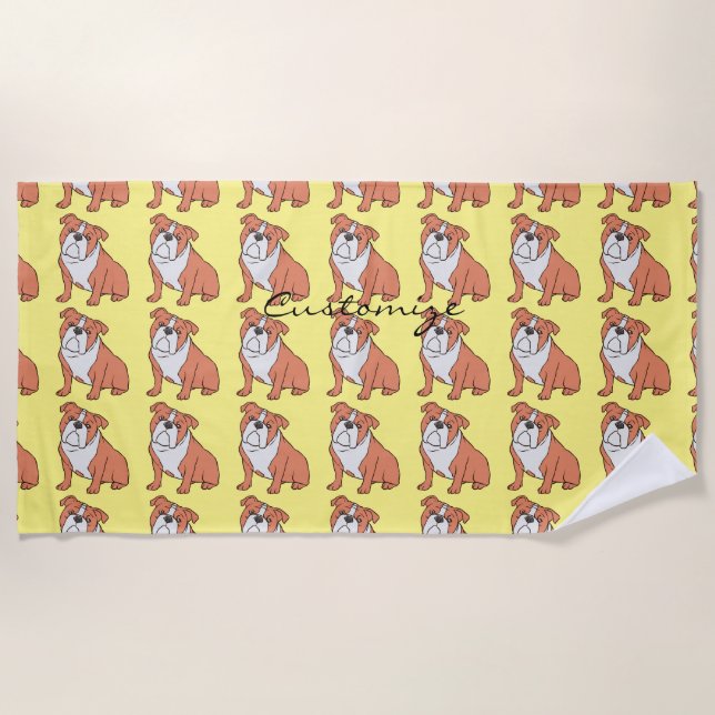 Bulldog-Rasse Thunder_Cove Strandtuch (Vorderseite)