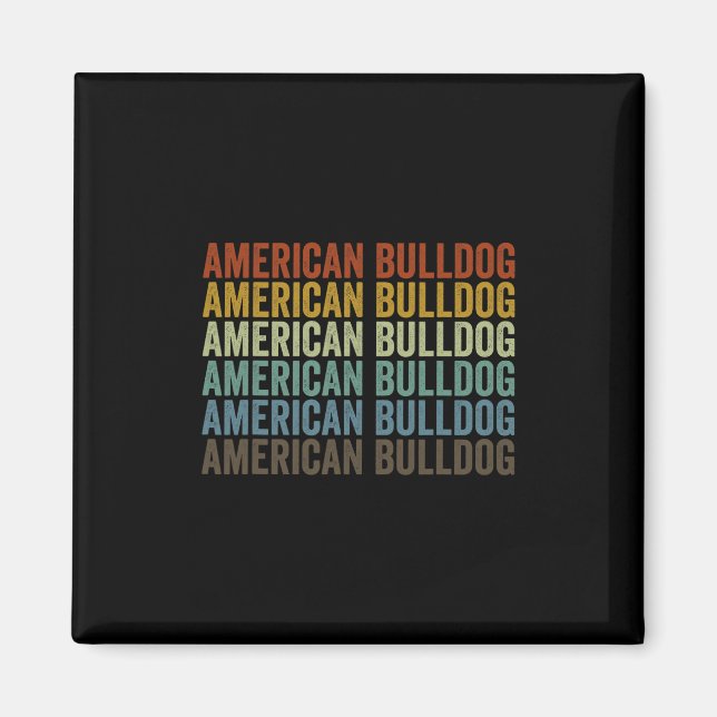 Bulldog Retro Magnet (Vorne)