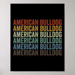 Bulldog Retro Poster