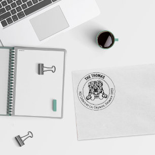 Bulldog-Rücksendeadresse Gummistempel