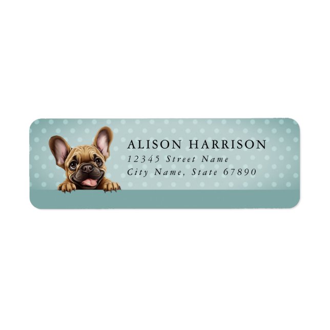 Bulldog-Rücksendeadressen-Aufkleber (Vorne)
