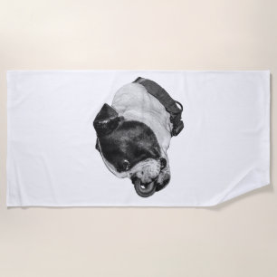 Bulldog Ruhige Strand Handtuch
