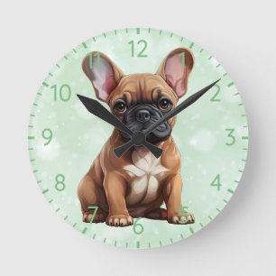 Bulldog Runde Wanduhr