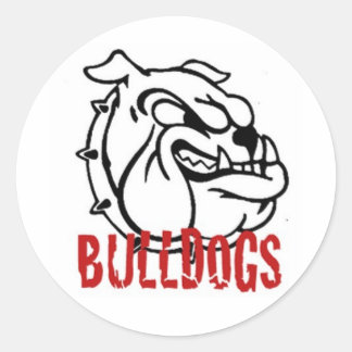 Bulldog Runder Aufkleber
