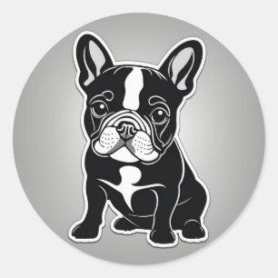 Bulldog Runder Aufkleber