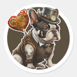 Bulldog Runder Aufkleber