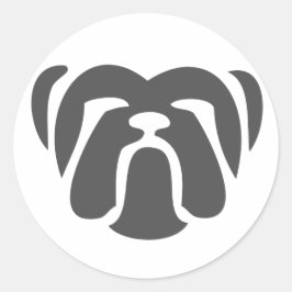 Bulldog Runder Aufkleber