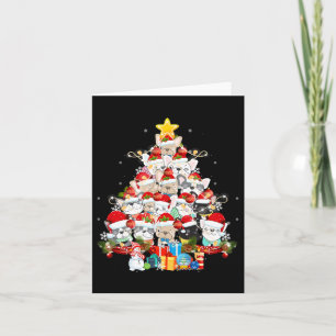 Bulldog Santa Claus Xmas Tree Lights Frohe Weihnac Karte