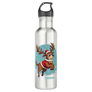 Bulldog Santa Cookies Edelstahlflasche