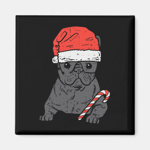 Bulldog Santa Frenchie Hund Weihnachten Weihnachte Magnet