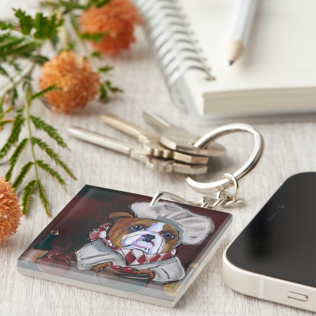 Bulldog Schlüsselanhänger (Vorderseite rechts)