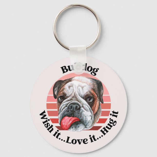 Bulldog-Schlüsselanhänger Schlüsselanhänger (Vorderseite)