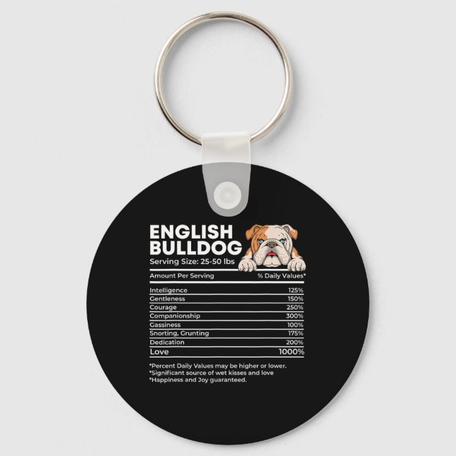 Bulldog Serviergröße - Hundebesitzer - Tierbestand Schlüsselanhänger (Vorderseite)