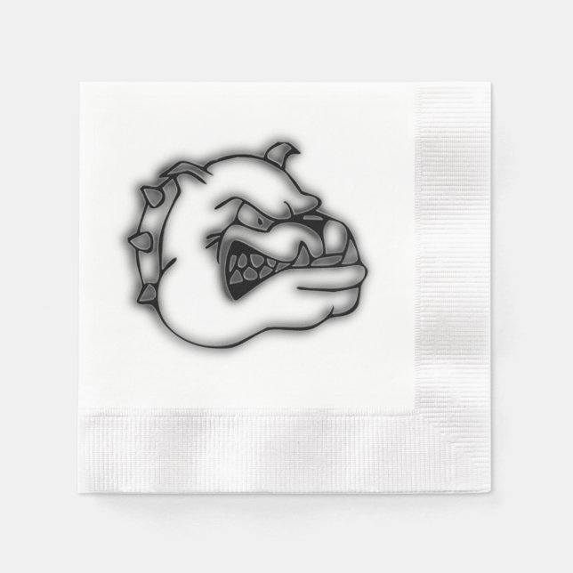 Bulldog Serviette (Vorderseite)