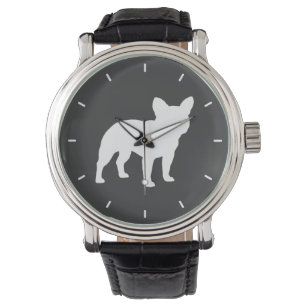 Bulldog-Silhouette Armbanduhr