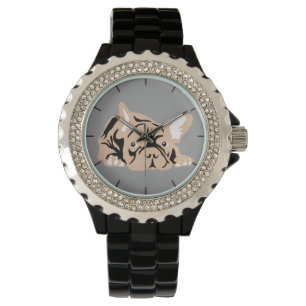 Bulldog-Silhouette Armbanduhr