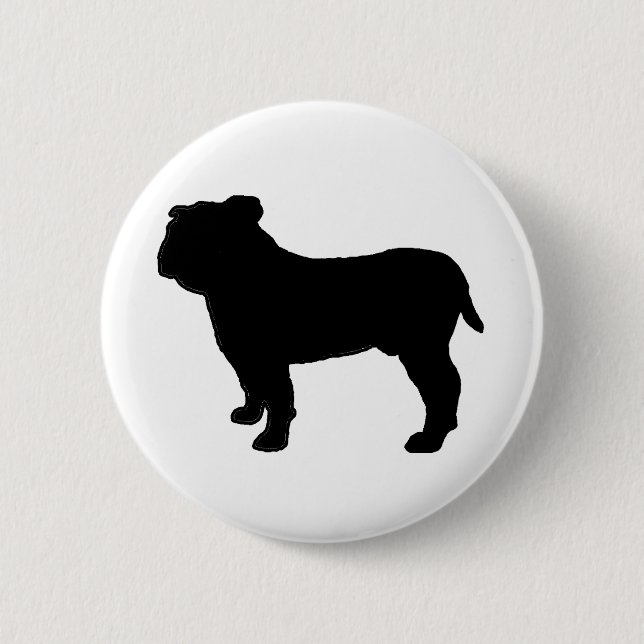 Bulldog-Silhouette Button (Vorderseite)