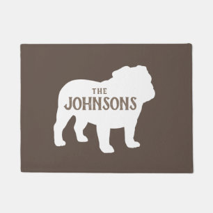 Bulldog Silhouette Custom Dog Lover's Doormat Fußmatte