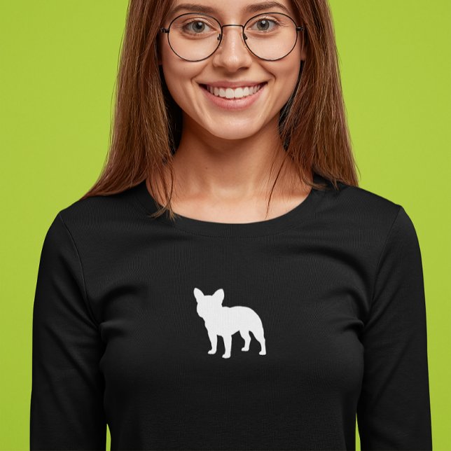 Bulldog-Silhouette | Französischer Hund Lover's T-Shirt (Von Creator hochgeladen)
